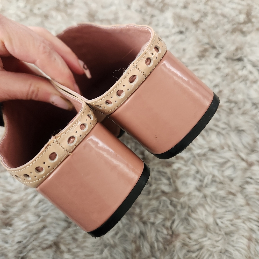 Jeffrey Campbell Groovy Baby Oxford‎ Clogs Nude Women's Size 6.5 - Picture 8 of 14